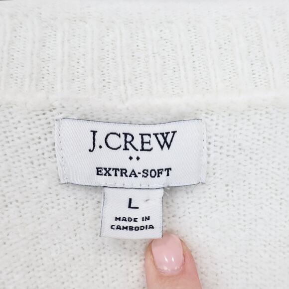 NWT J.Crew Factory Colorblock Mockneck Sweater Extra Soft Khaki Olive Large - Picture 6 of 8